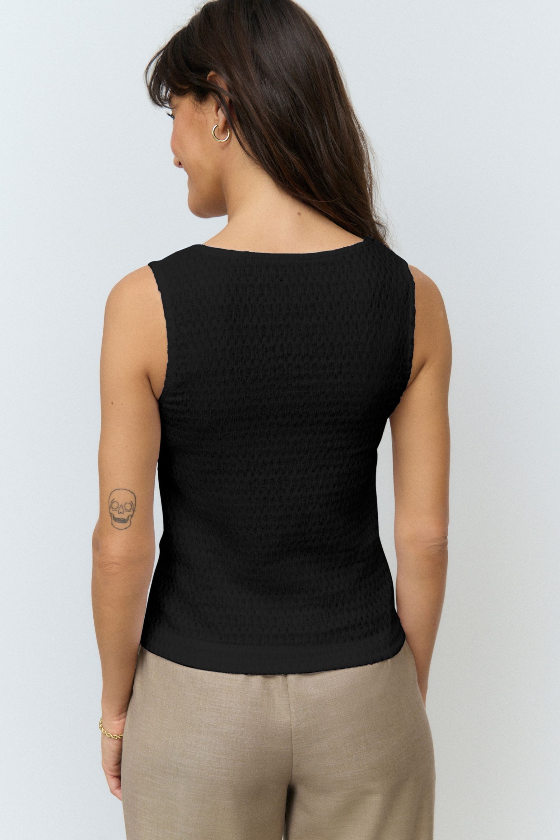 Next Trägertop Strukturiertes Tanktop mit Henleydetail günstig online kaufen