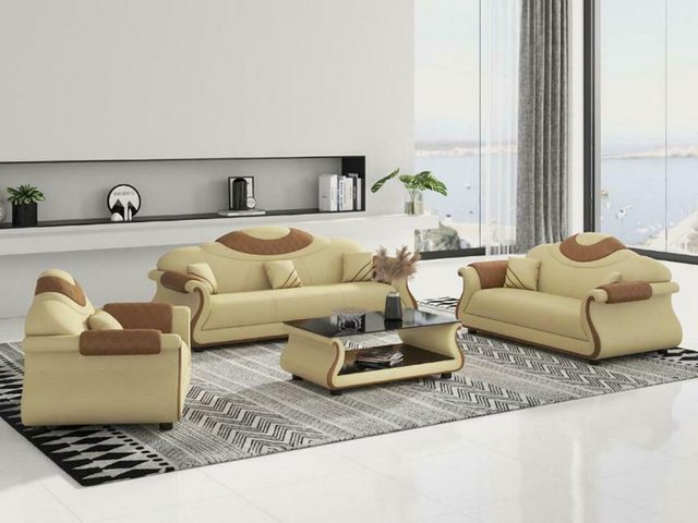 JVmoebel Sofa Sofagarnitur 3+2+1 Sitzer Wohnlandschaft Sofa Couch Polster, günstig online kaufen