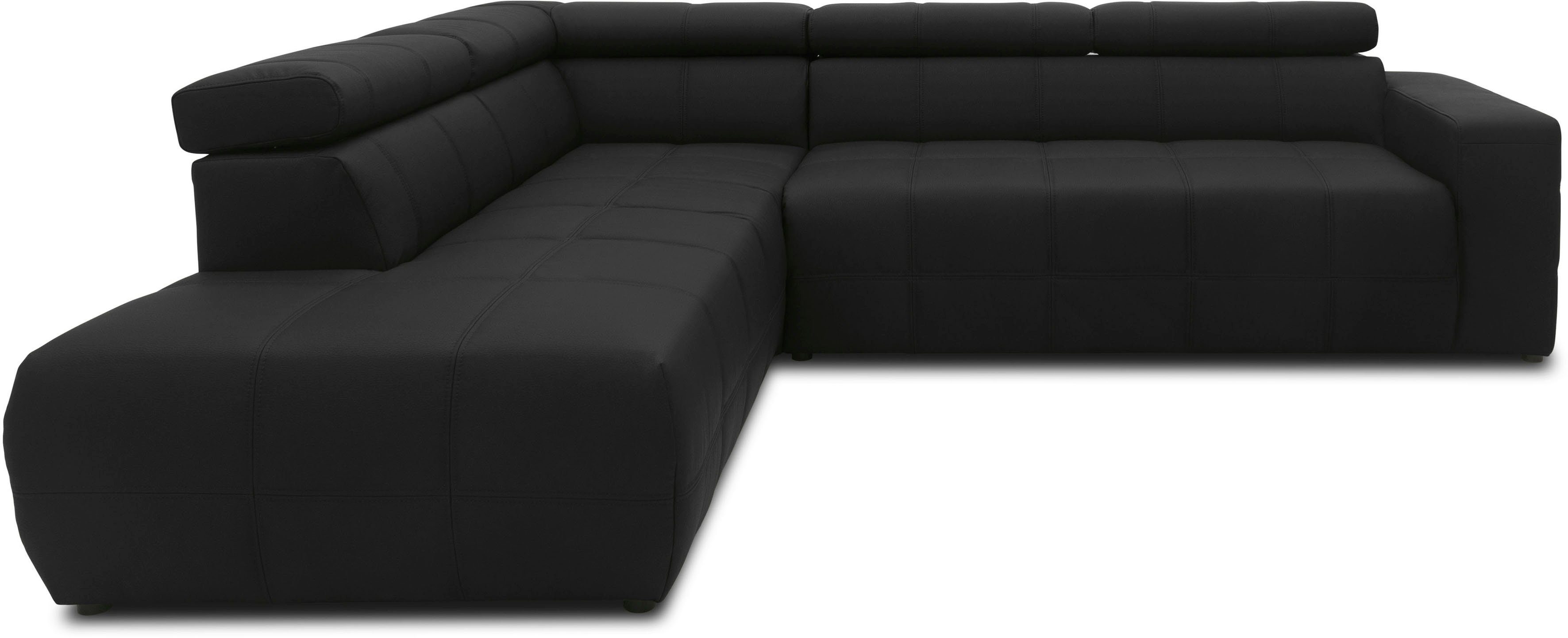 DOMO collection Ecksofa "Brandon L-Form, auch in Leder", inklusive Kopfteil günstig online kaufen