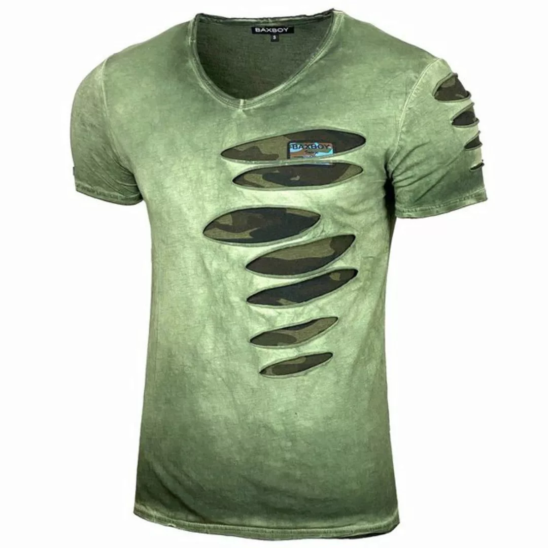 Baxboy T-Shirt Baxboy Used Look Rundhals T-Shirt 2-in-1-Design 053 günstig online kaufen