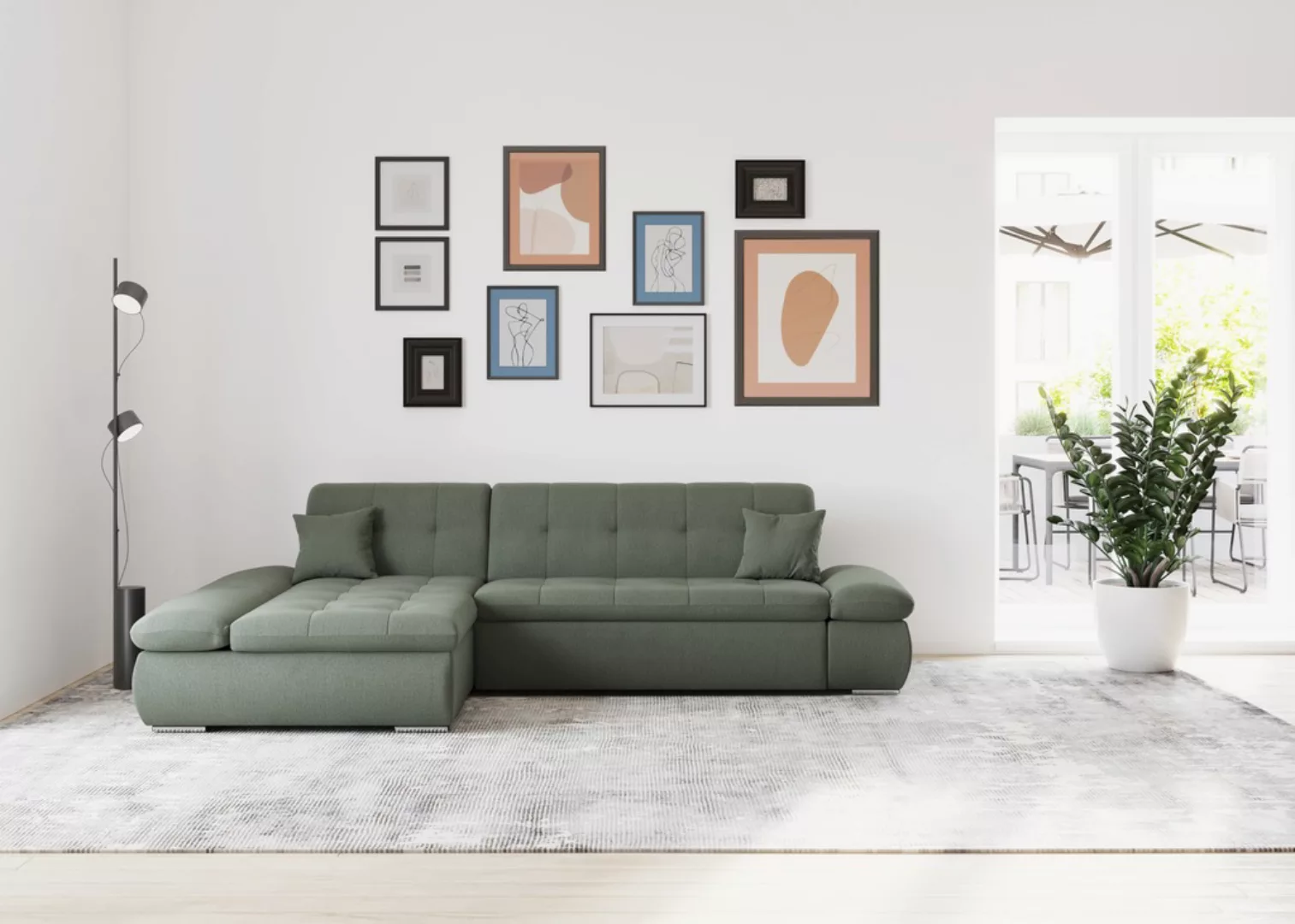 DOMO collection Ecksofa "Moric, L-Form, XXL-Sofa - Breite 300cm", wahlweise günstig online kaufen