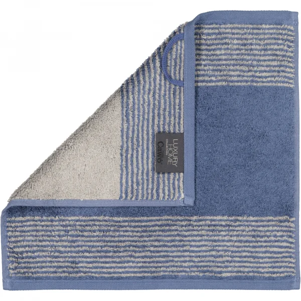 Cawö - Luxury Home Two-Tone 590 - Farbe: nachtblau - 10 - Seiflappen 30x30 günstig online kaufen