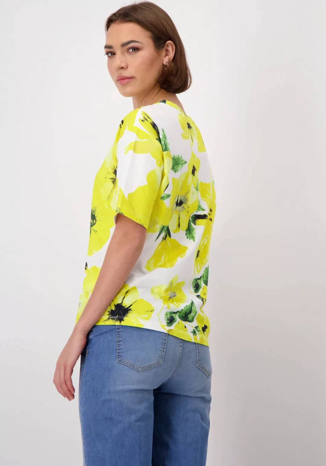 Monari Rundhalsshirt, mit Blumendruck günstig online kaufen
