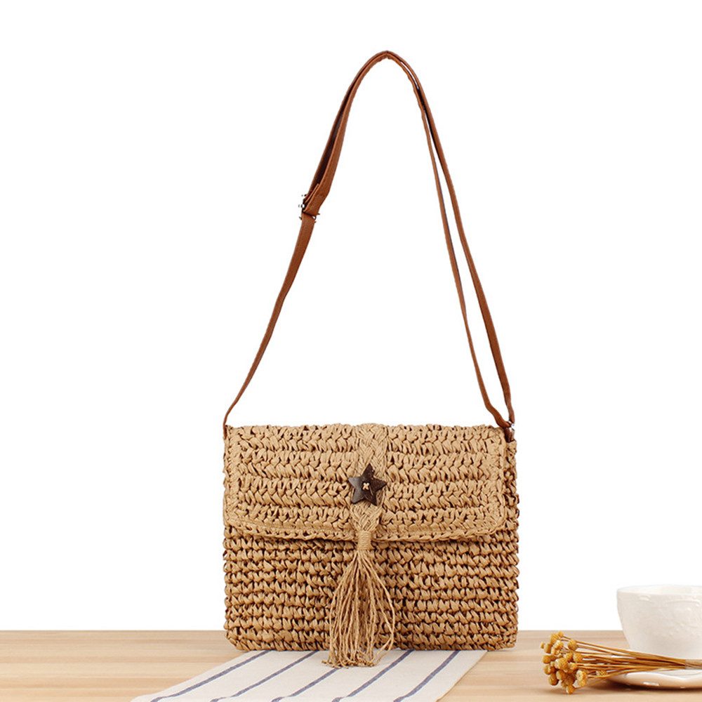 Coonoor Strandtasche Umhängetasche Damen, Strohtaschen für günstig online kaufen