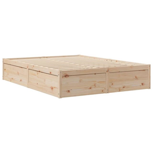 vidaXL Bettgestell Massivholzbett 140x190 cm Kiefer Bett Bettgestell günstig online kaufen