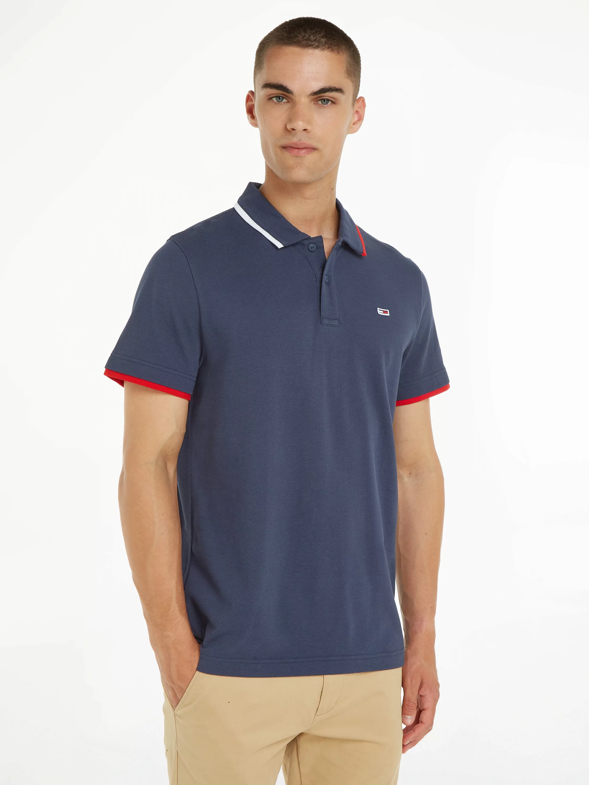 Tommy Jeans Poloshirt "TJM REG FLAG NECK POLO" günstig online kaufen