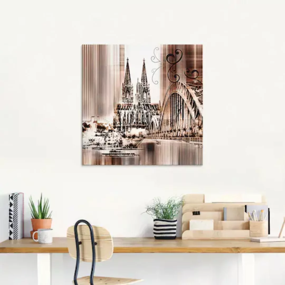 Artland Glasbild "Köln Skyline Collage VI", Architektonische Elemente, (1 S günstig online kaufen