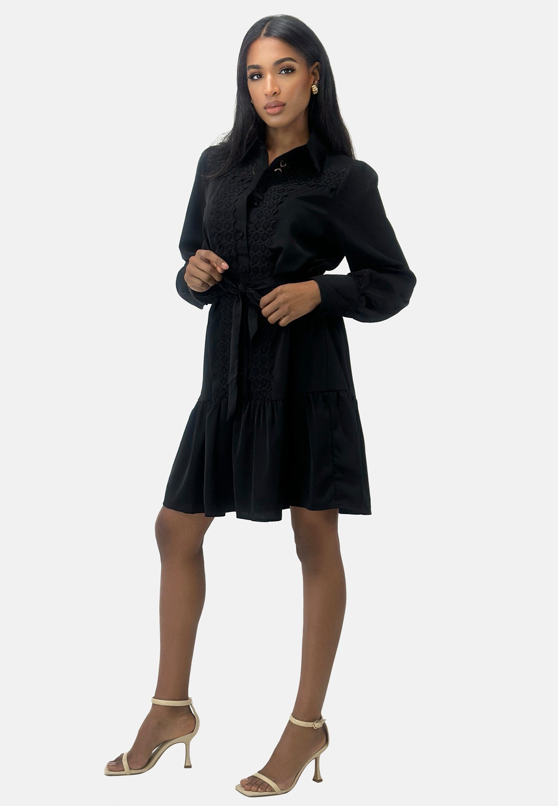 Elara Spitzenkleid Elara Damen Rüschenkleid (1-tlg) günstig online kaufen