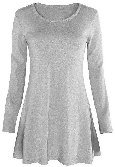 dy_mode Longshirt Damen Langarmshirt Shirtkleid Frauen Longshirt leicht Str günstig online kaufen