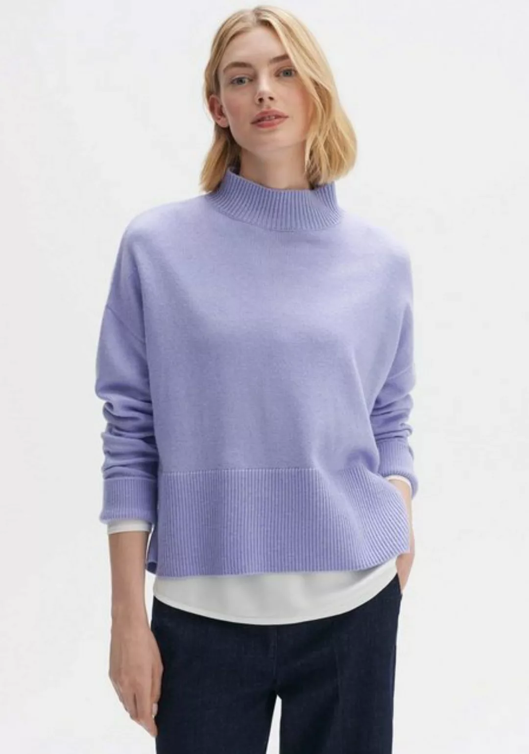 OPUS Stehkragenpullover Pimobi mit Drop-Shoulder Nahtdesign günstig online kaufen