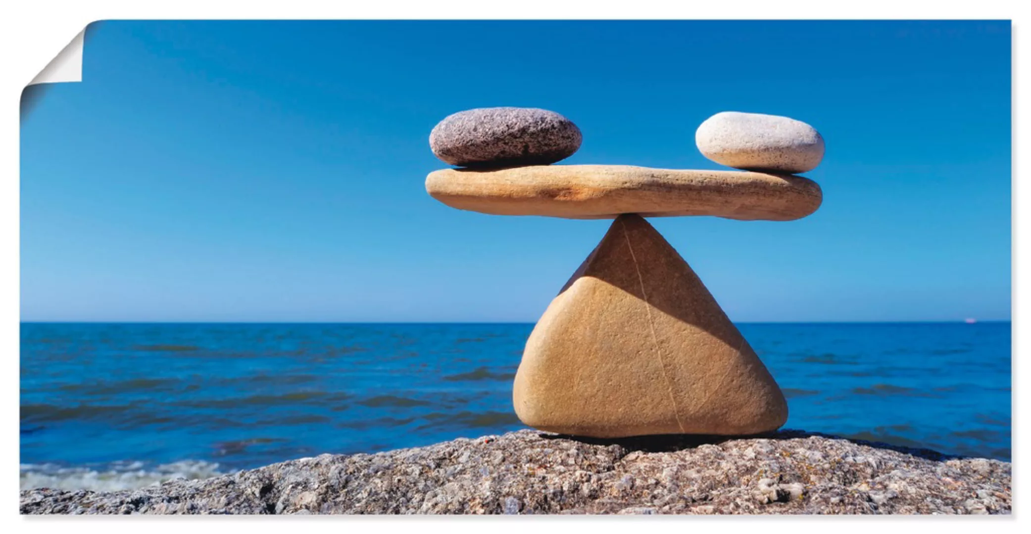 Artland Wandbild "Gleichgewicht - Steine Meer", Zen, (1 St.) günstig online kaufen