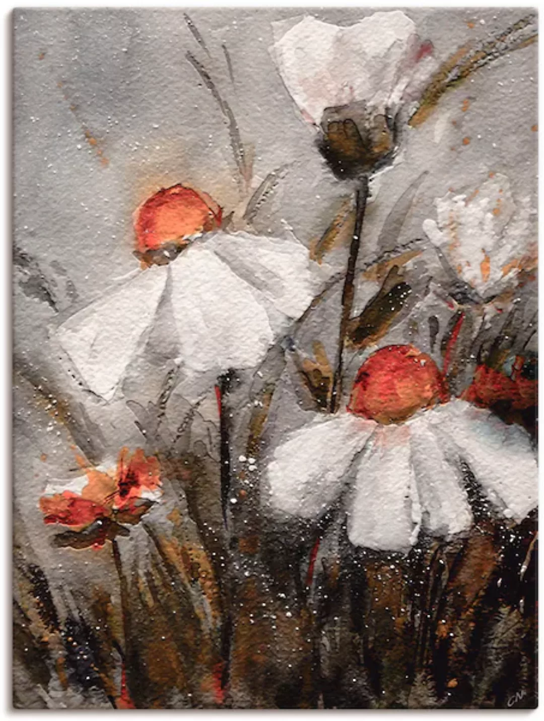 Artland Leinwandbild "Margeriten I", Blumen, (1 St.), auf Keilrahmen gespan günstig online kaufen