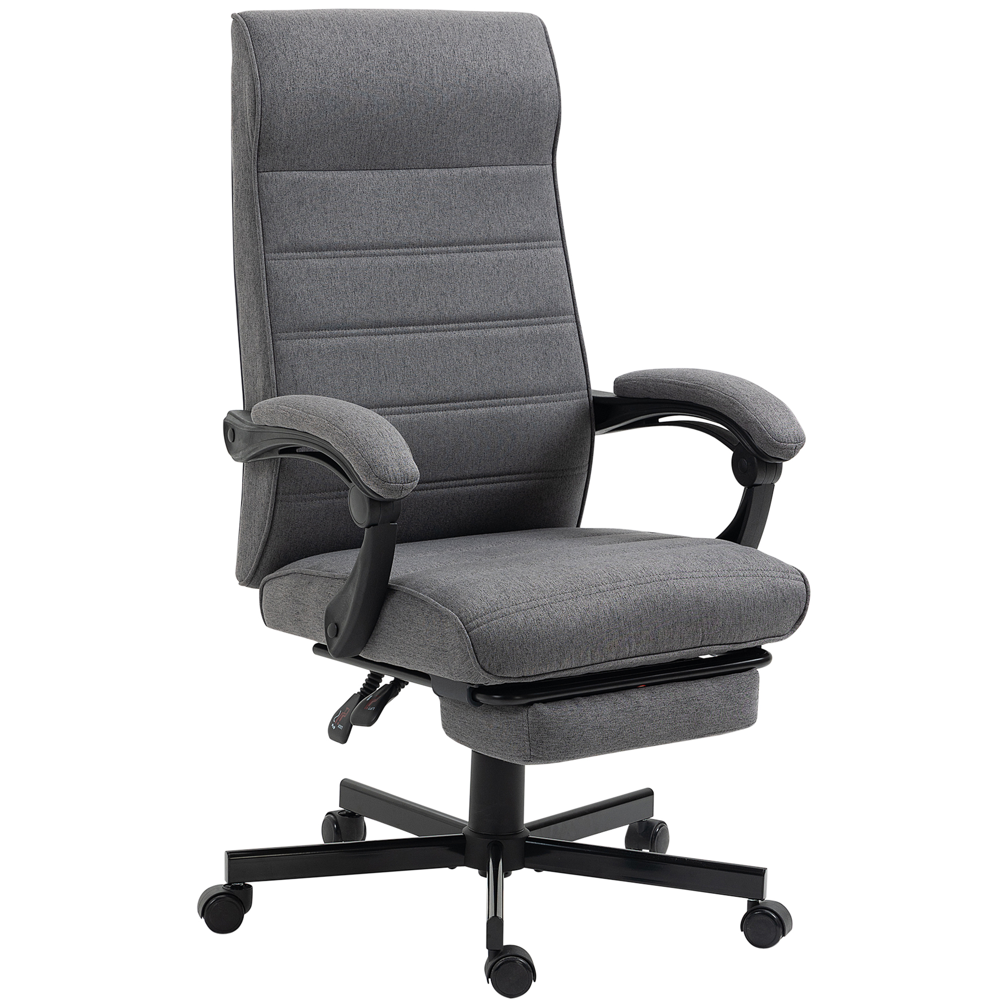 Vinsetto Ergonomischer Bürostuhl, Drehbarer Bürostuhl, Neigbar, Leinenoptik günstig online kaufen