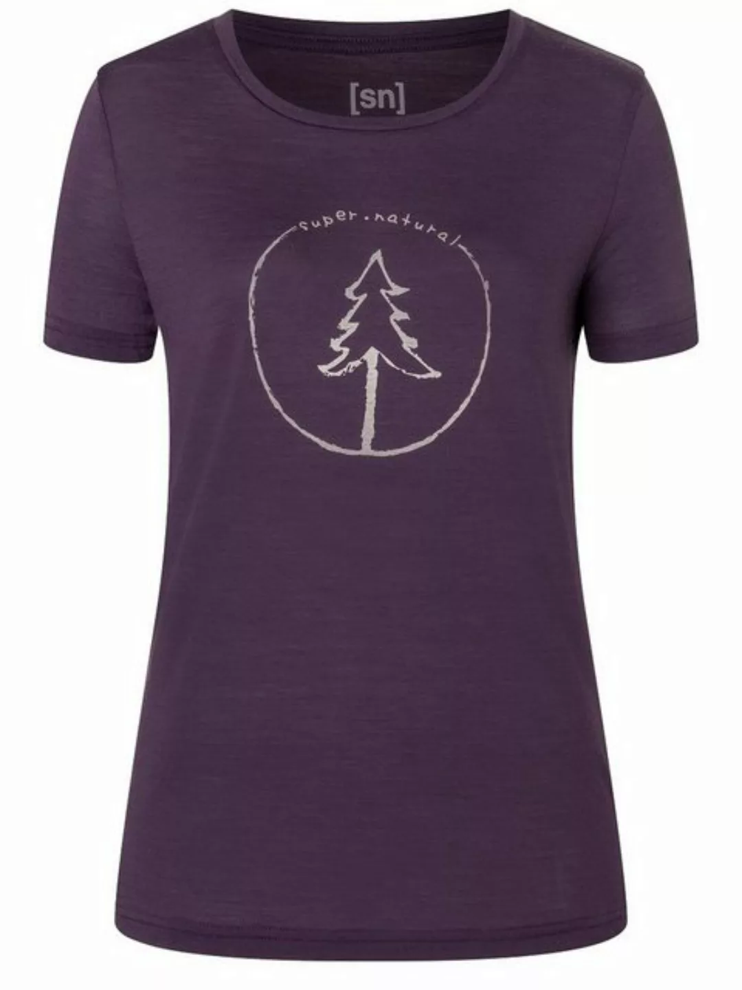 SUPER.NATURAL Print-Shirt Merino T-Shirt W BUBBLE TREE TEE funktioneller Me günstig online kaufen