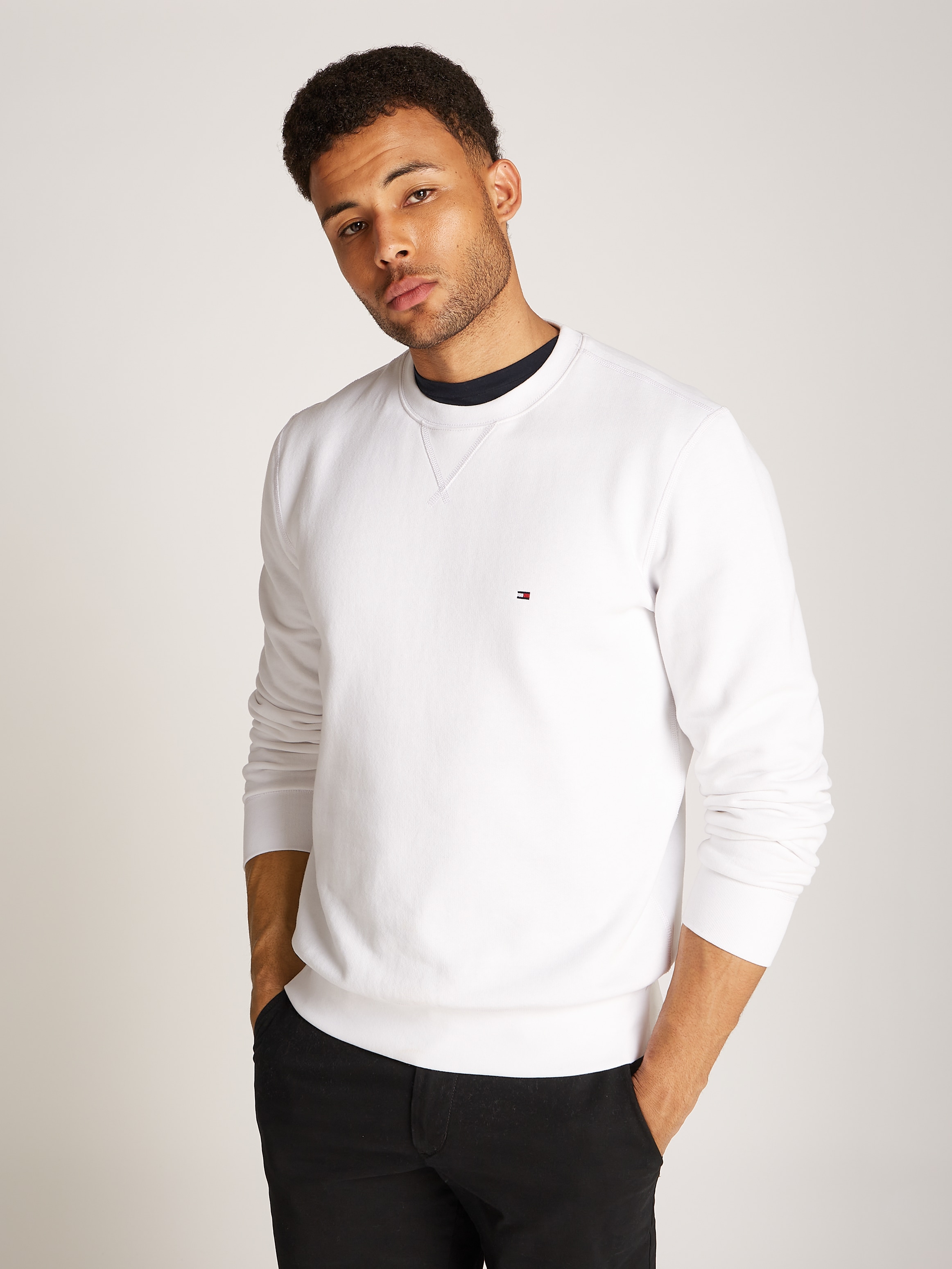 Tommy Hilfiger Sweatshirt "ESSENTIAL FLEECE CREWNECK", mit Tommy Hilfiger L günstig online kaufen