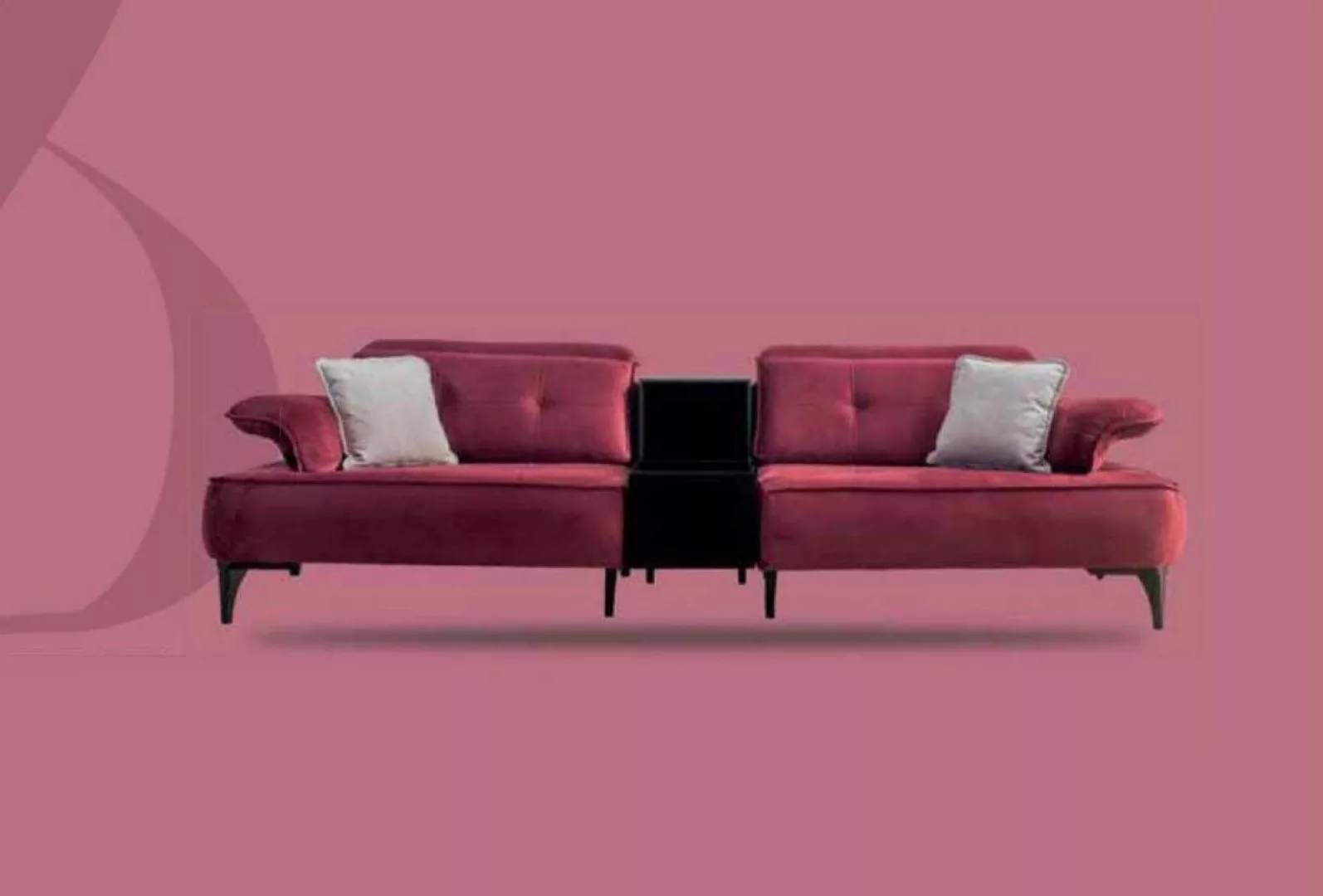 Xlmoebel Sofa Dreisitzer Sofa in Rosa Stoff für ein luxuriöses und modernes günstig online kaufen