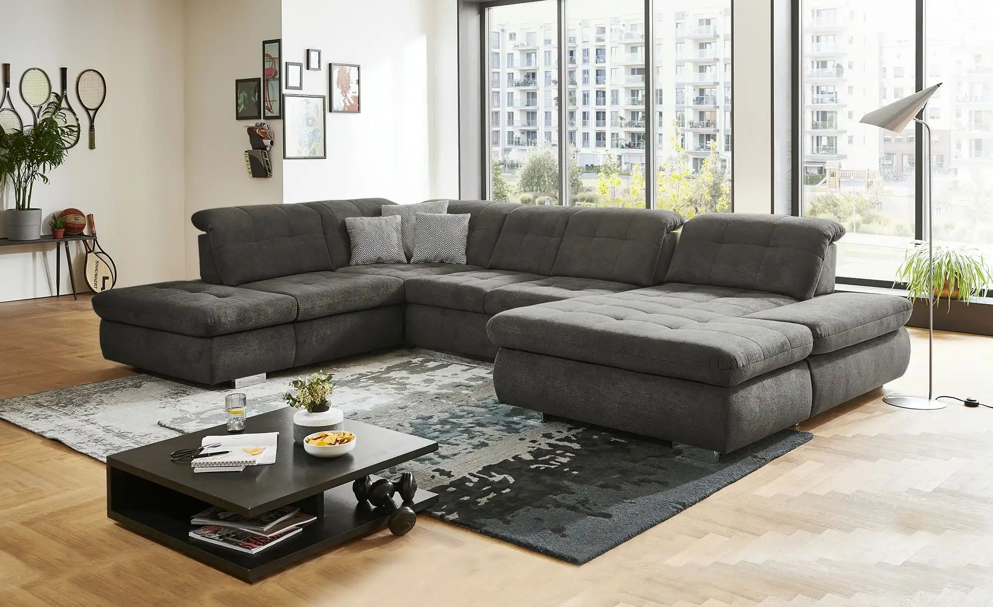 Lounge Collection Wohnlandschaft mit verschiedenen Funktionen Spencer ¦ gra günstig online kaufen