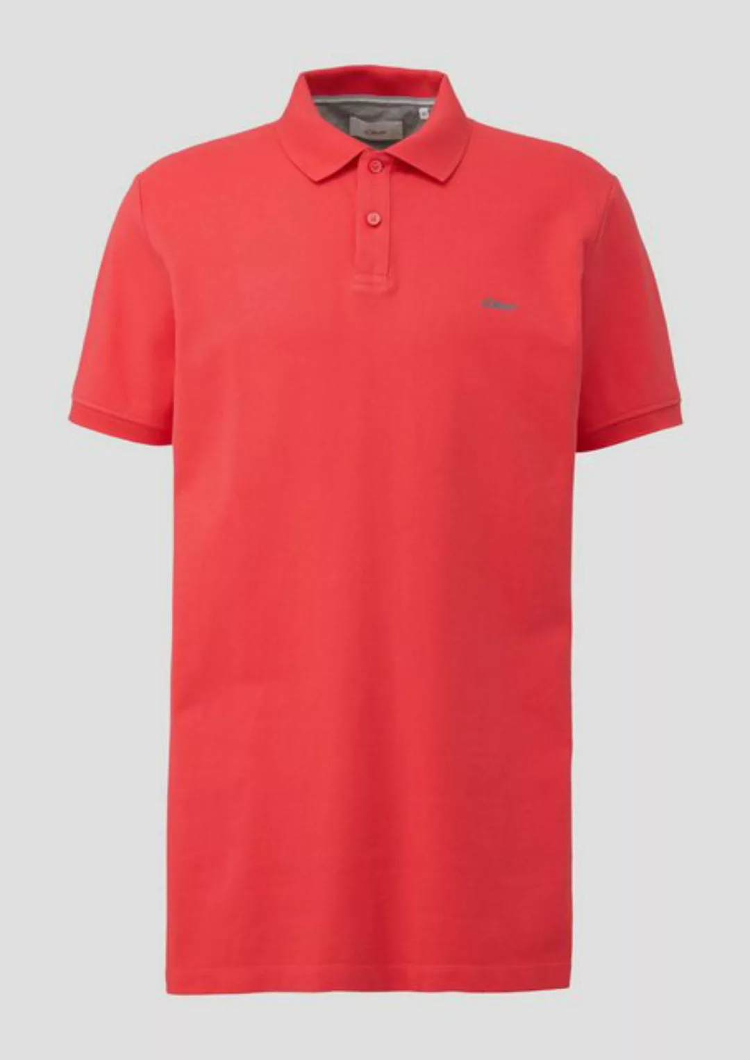 s.Oliver Kurzarmshirt Polo-Shirt mit Piquéstruktur Logo, Stickerei günstig online kaufen