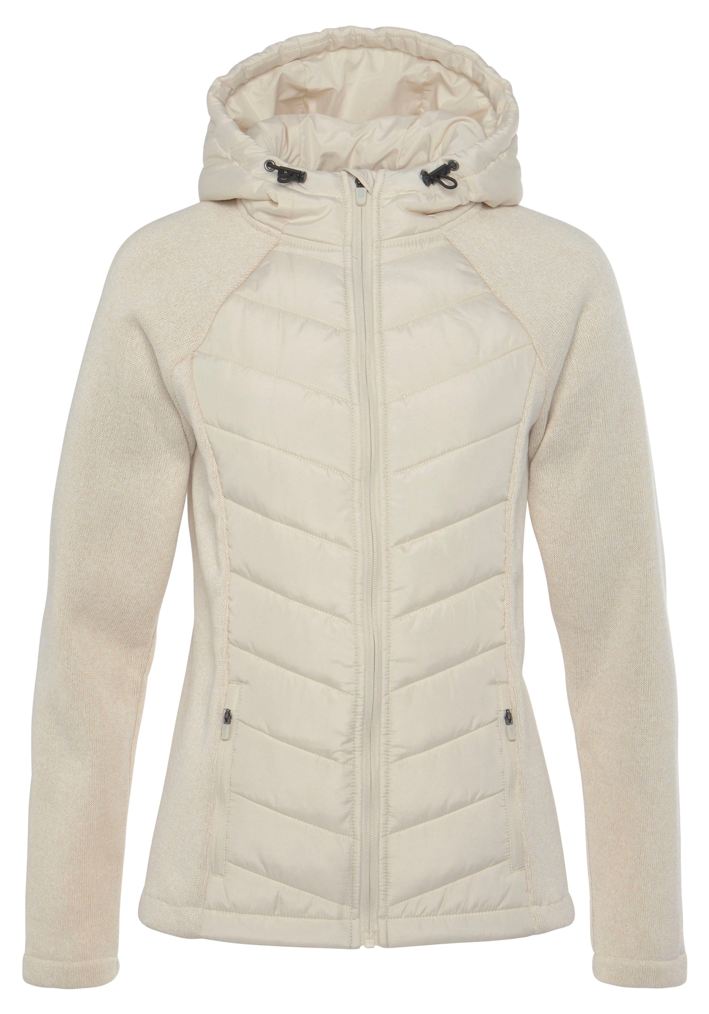 Vivance Steppjacke, mit Kapuze, mit Strickfleece-Ärmeln günstig online kaufen