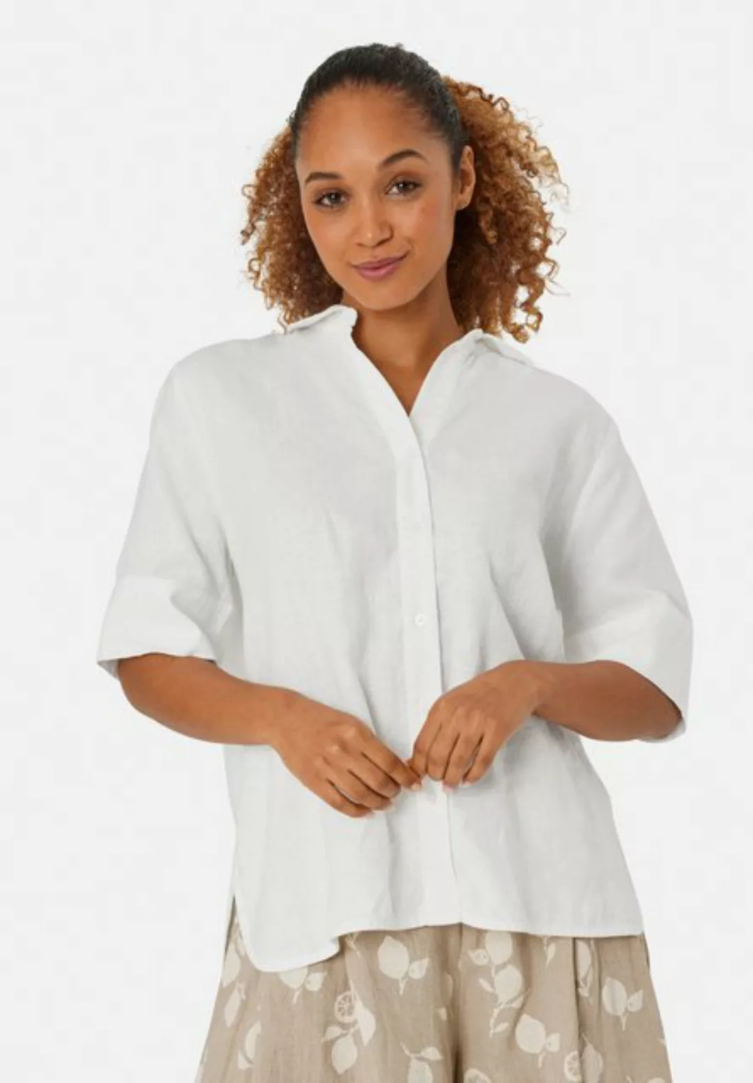 Masai 3/4-Arm-Shirt MaImus Halblange Ärmel, leicht transparentes Leinen, to günstig online kaufen