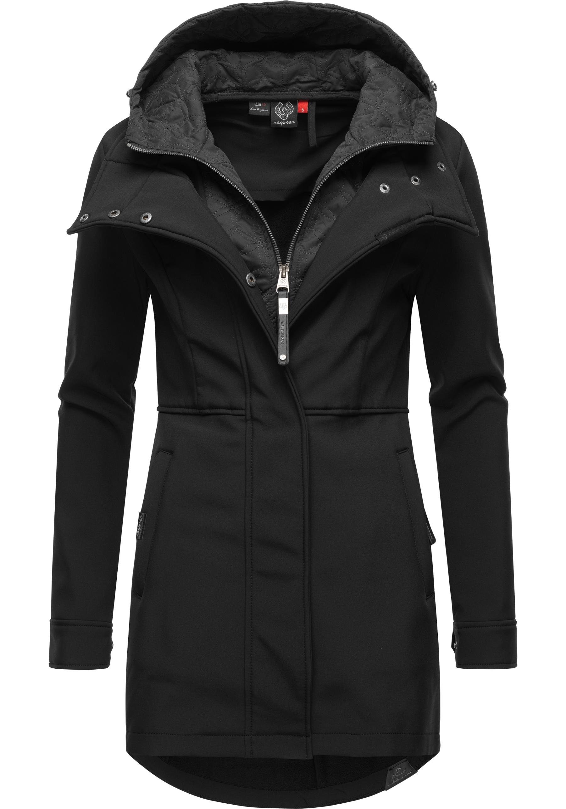 Ragwear Softshellmantel "Ybela", sportliche, gefütterte Outdoorjacke mit Ka günstig online kaufen