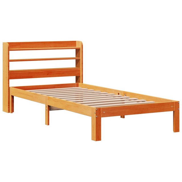 vidaXL Bett Massivholzbett ohne Matratze Wachsbraun 90x190 cm Kiefernholz günstig online kaufen