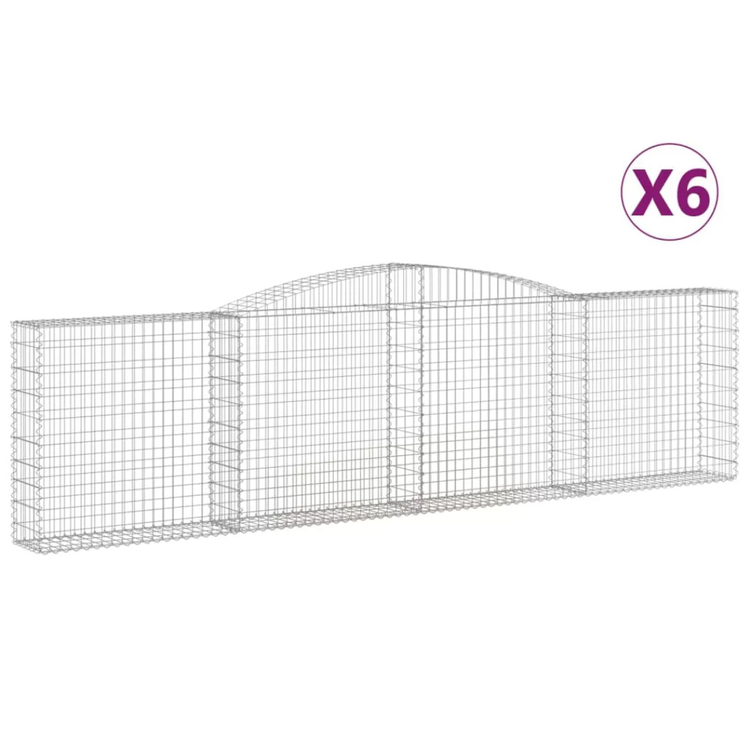 Vidaxl Gabionen Mit Hochbogen 6 Stk. 400x30x100/120cm Verzinktes Eisen günstig online kaufen