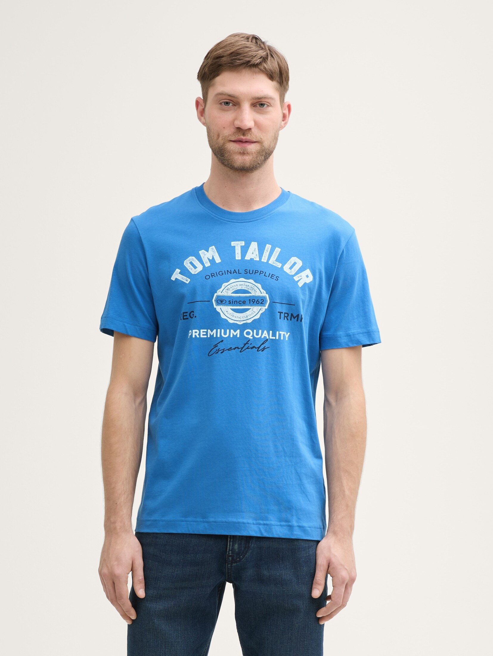 Tom Tailor Herren T-Shirt LOGO - Regular Fit günstig online kaufen
