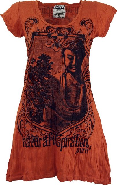 Guru-Shop T-Shirt Sure Long Shirt, Minikleid Bodhi Baum Buddha -.. Festival günstig online kaufen