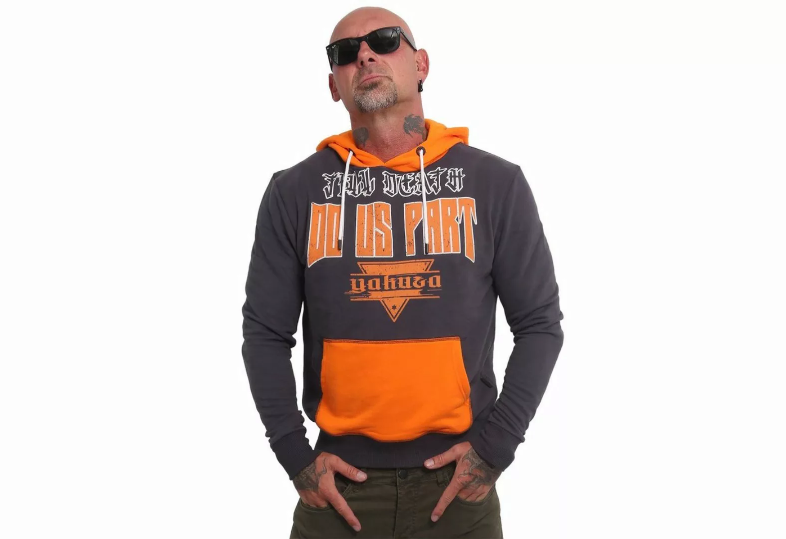 YAKUZA Hoodie Death Two Face mit Colorblocking günstig online kaufen