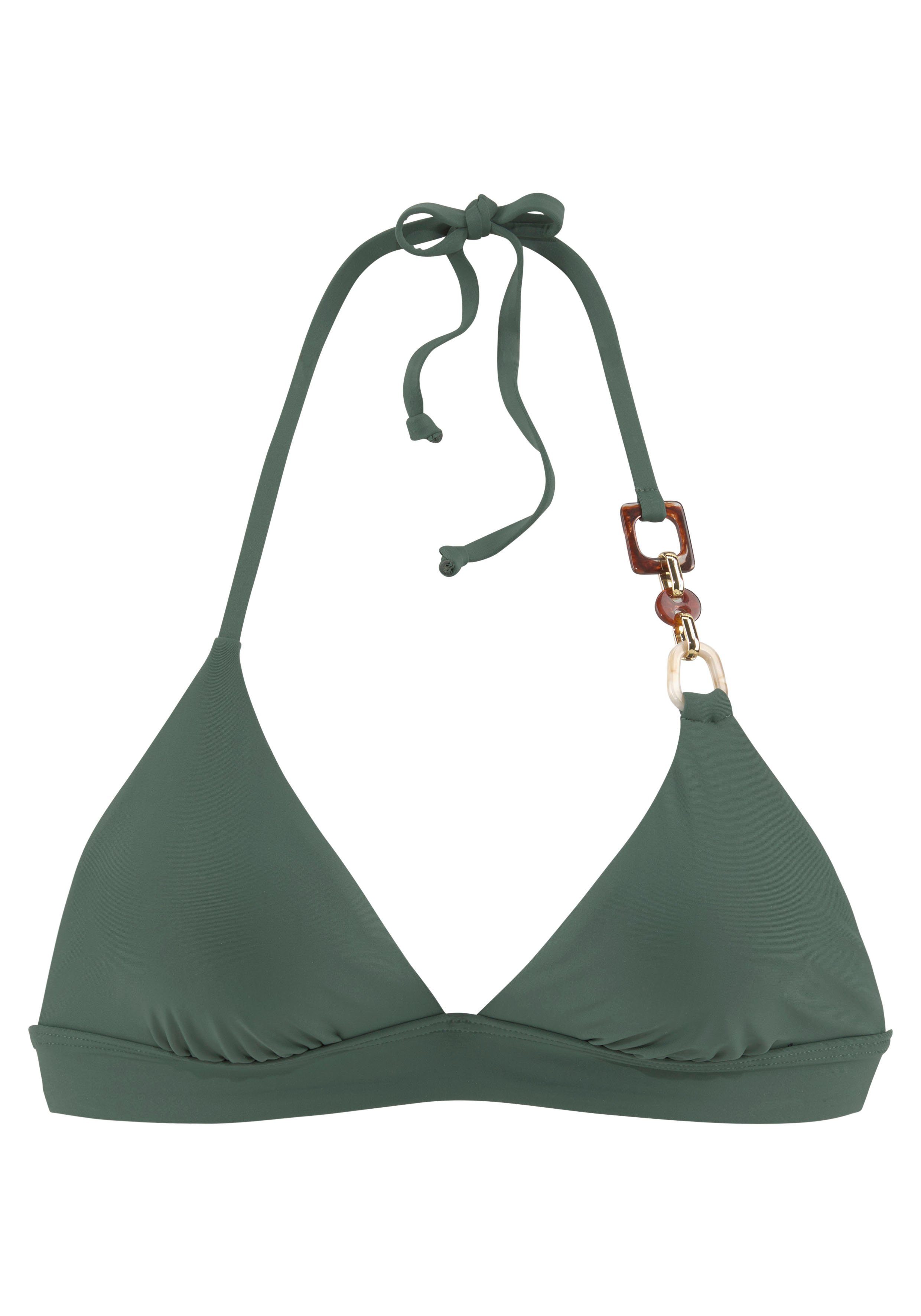 LASCANA Triangel-Bikini-Top Yves, mit edlen Zieraccessoires günstig online kaufen