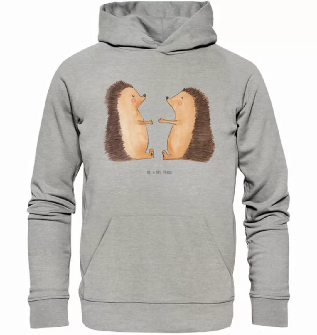 Mr. & Mrs. Panda Hoodie Igel Liebe Größe L - Heather Grey - Geschenk, Hoodi günstig online kaufen