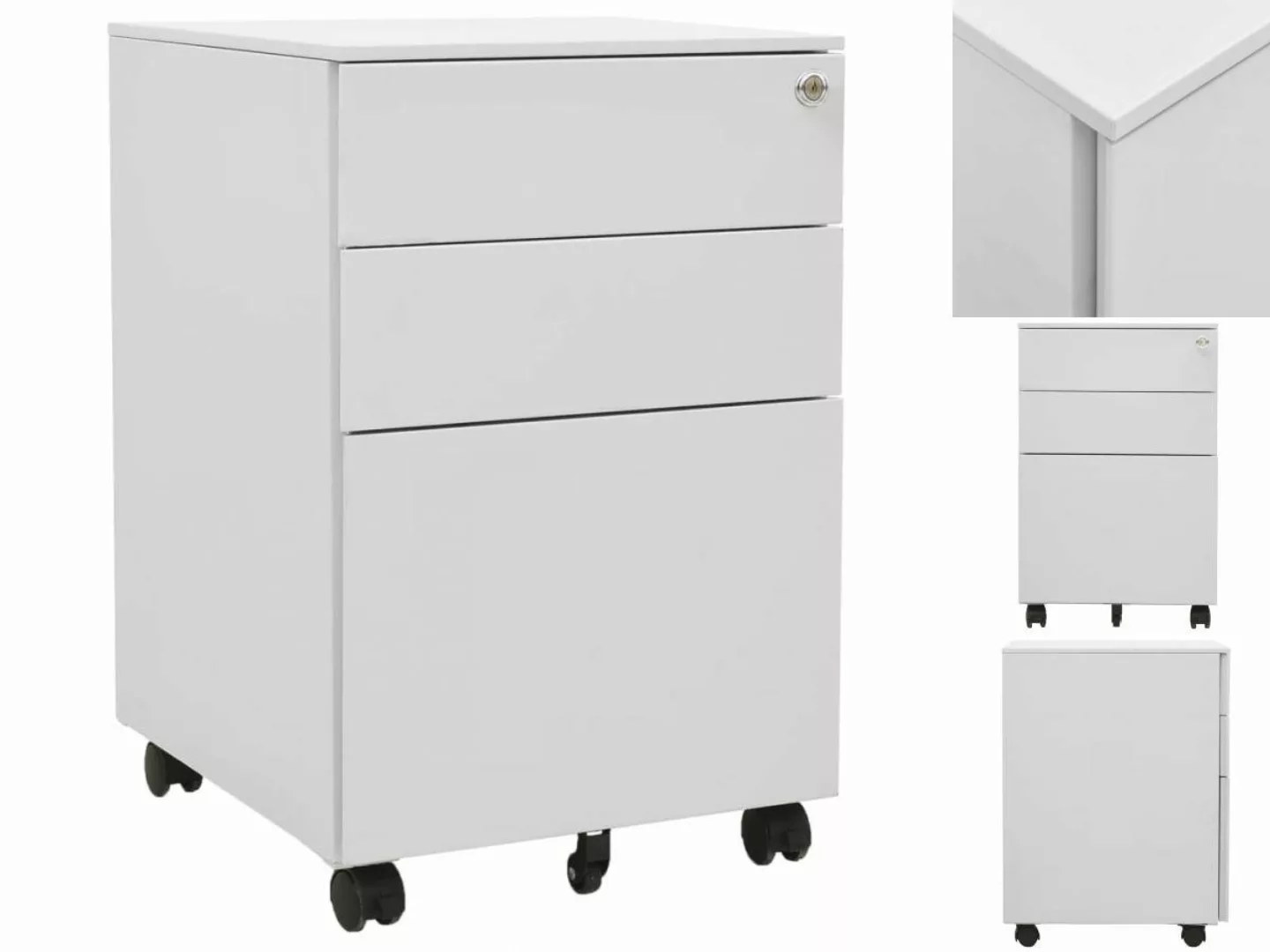 vidaXL Aktenschrank Aktenschrank mit Rollen Hellgrau 39x45x60 cm Stahl günstig online kaufen