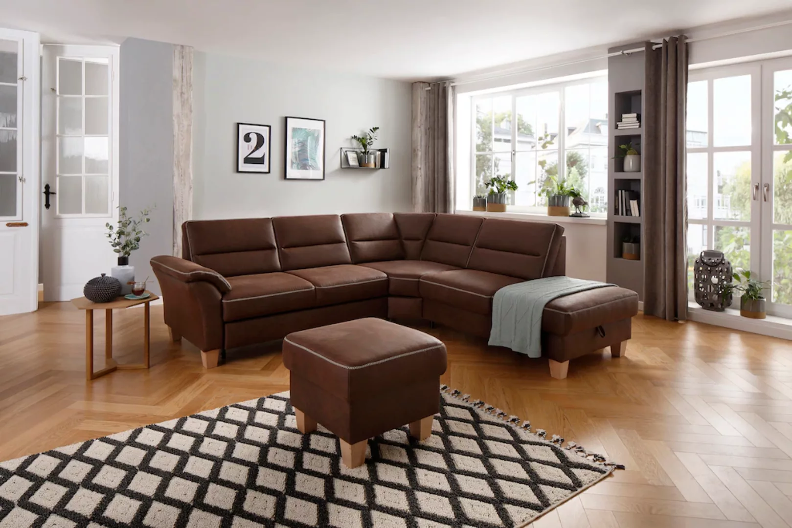 Home affaire Ecksofa "Soleo L-Form", komfortabel durch Trapezecke mit Relax günstig online kaufen