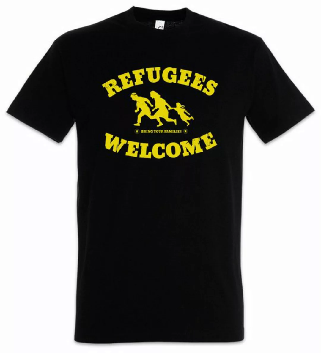 Urban Backwoods Print-Shirt Refugees Welcome Herren T-Shirt Demo Pro Willko günstig online kaufen