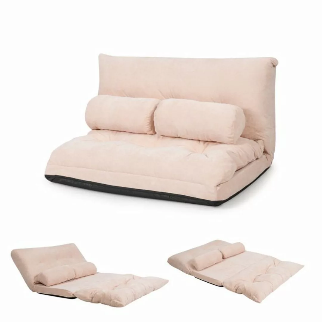 KOMFOTTEU Schlafsofa, 3 in 1 Sofabett mit Kissen & verstellbare Rückenlehne günstig online kaufen