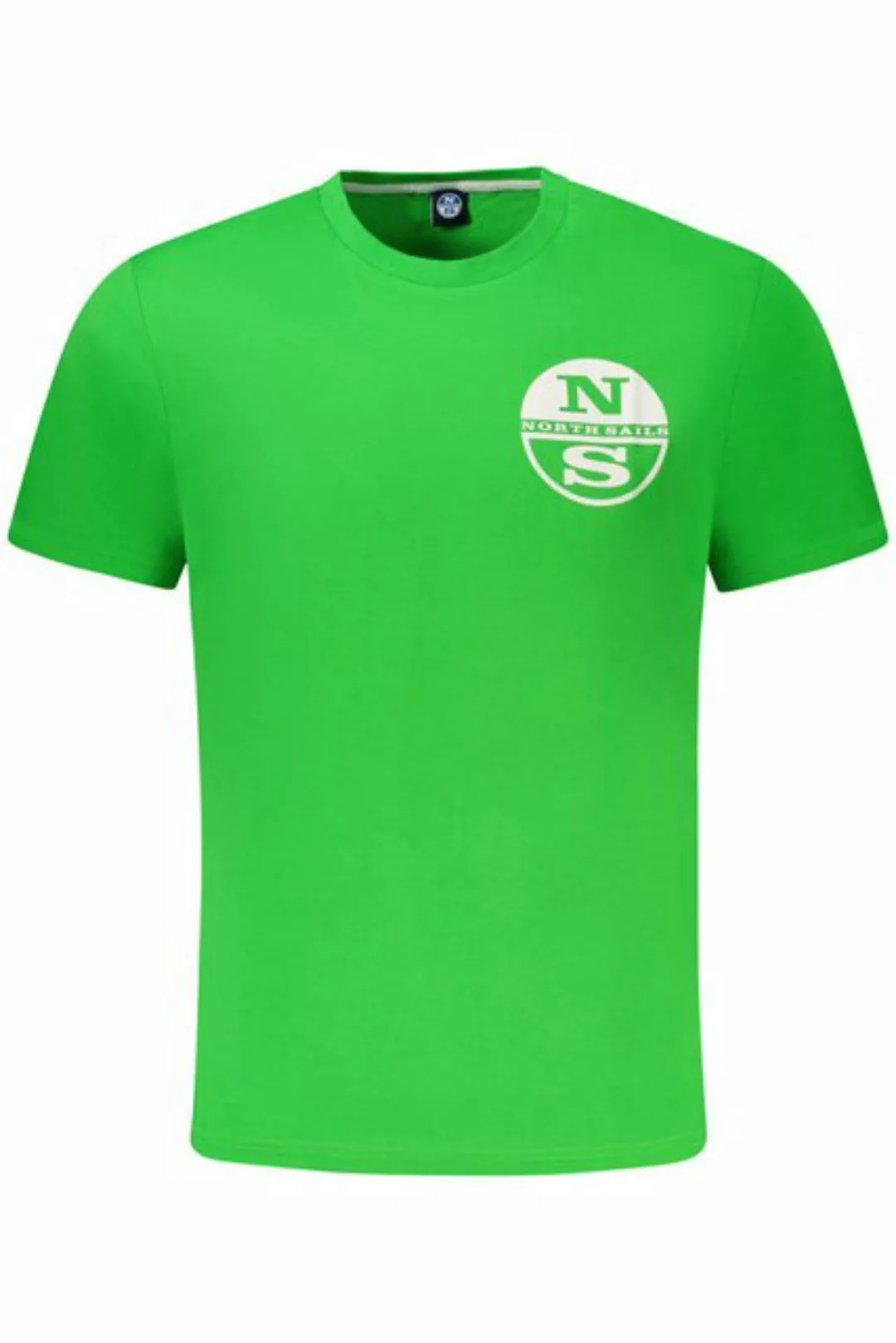 North Sails T-Shirt Herren Kurzarm T-Shirt in Grün mit Rundhals & günstig online kaufen