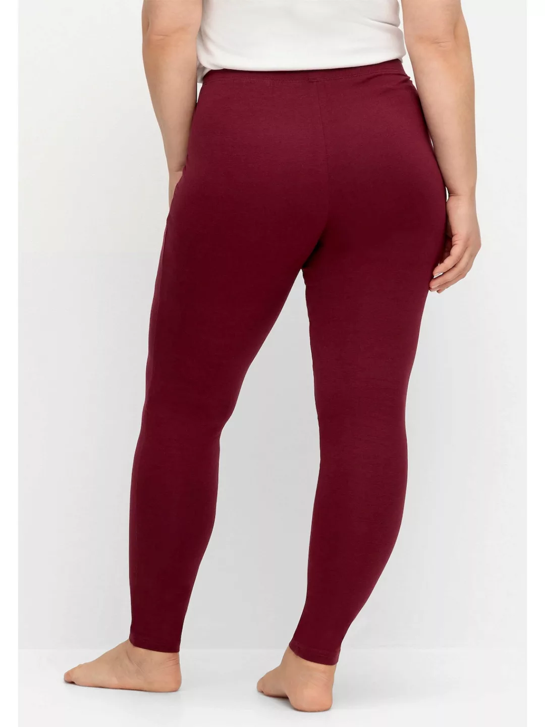 Sheego Leggings "Große Größen", im Doppelpack, aus elastischer Baumwolle günstig online kaufen