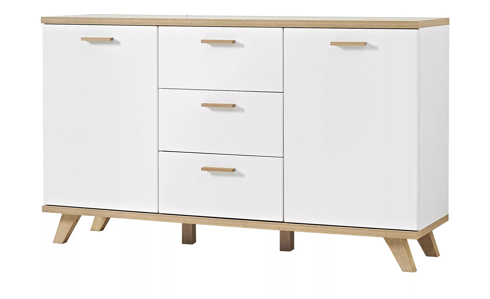 Sideboard  GW-Oslo ¦ weiß ¦ Maße (cm): B: 144 H: 84,5 T: 40 Schränke > Akte günstig online kaufen