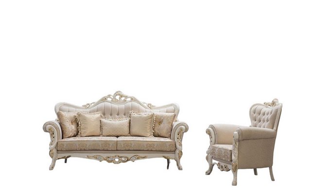 JVmoebel Sofa, 2 Teile, Sofagarnitur 3+1 Sitzer Set Design Sofa Polster Cou günstig online kaufen