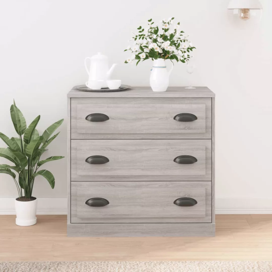 Vidaxl Sideboard Grau Sonoma 70x35,5x67,5 Cm Holzwerkstoff günstig online kaufen