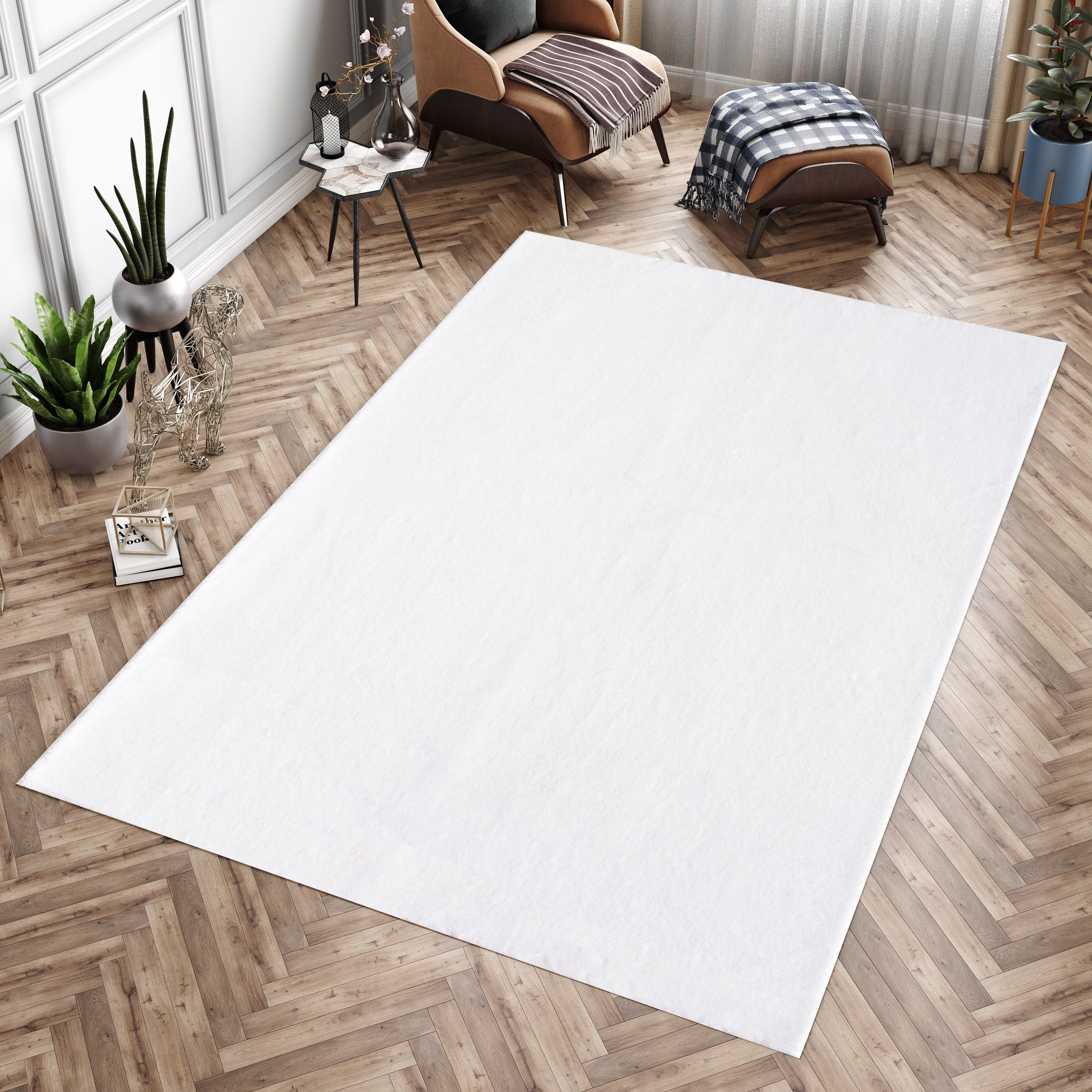 Carpettex Hochflor-Teppich Unicolor - Einfarbig, Läufer, günstig online kaufen