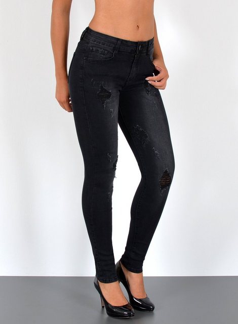 ESRA Skinny-fit-Jeans J312 Damen Skinny Jeans Hose Stretch, bis Übergröße / günstig online kaufen