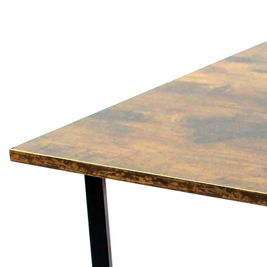 Sofa Tisch Retro Stil in Holzoptik Braun 110 cm breit - 42 cm hoch günstig online kaufen