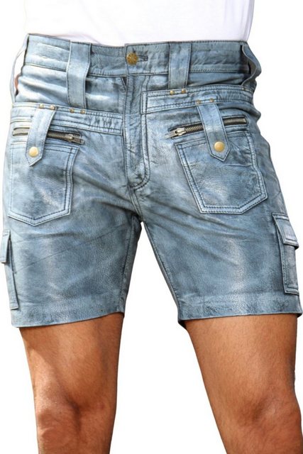 Be Noble Lederhose DEN HAAG Kurze Ledershort mit Reißverschlüsen und Tasche günstig online kaufen