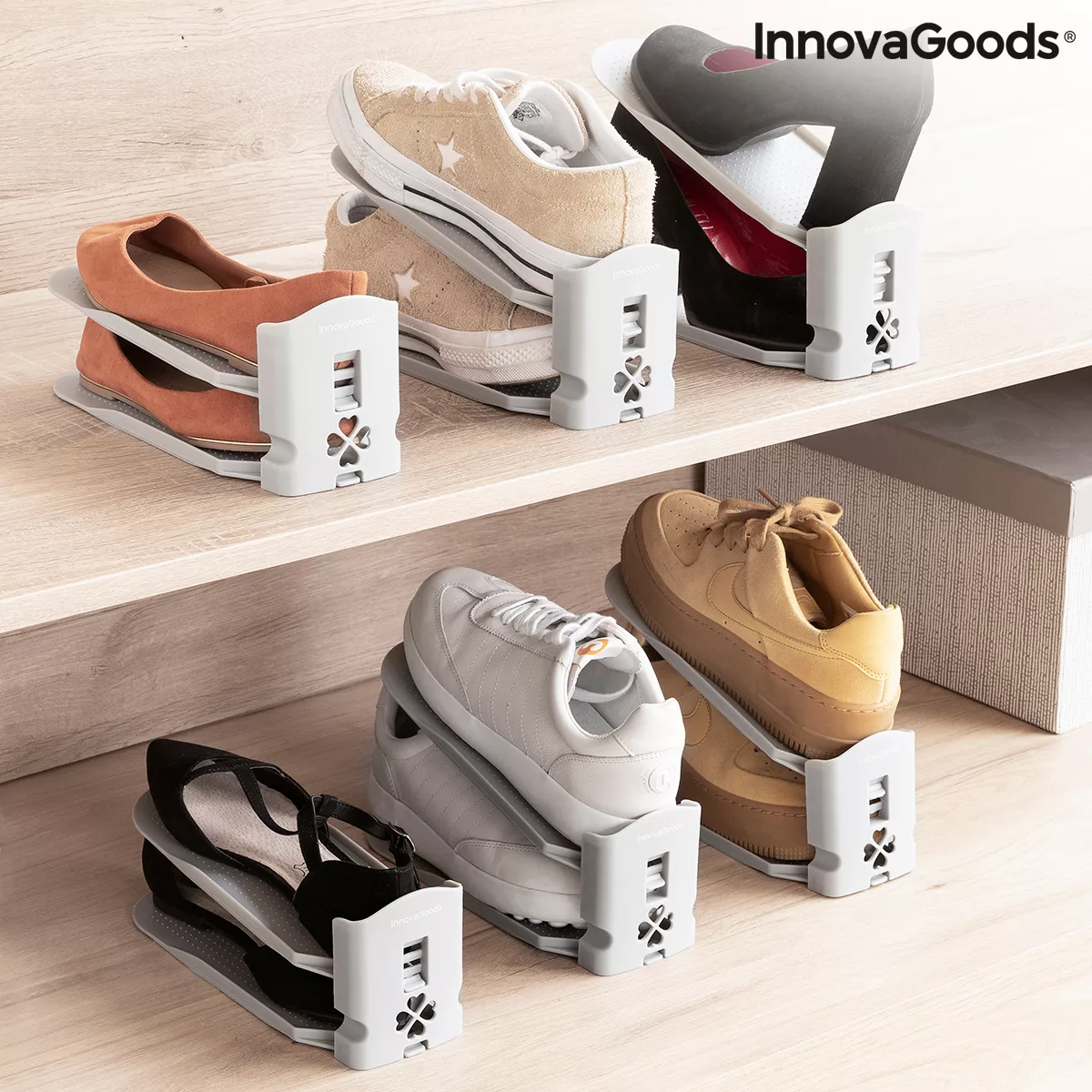 Verstellbarer Schuhhalter Sholzzer Innovagoods 6 Stück günstig online kaufen