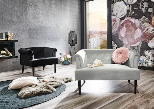 ATLANTIC home collection 1,5-Sitzer "Charlie", XXL-Sessel mit Samtveloursbe günstig online kaufen