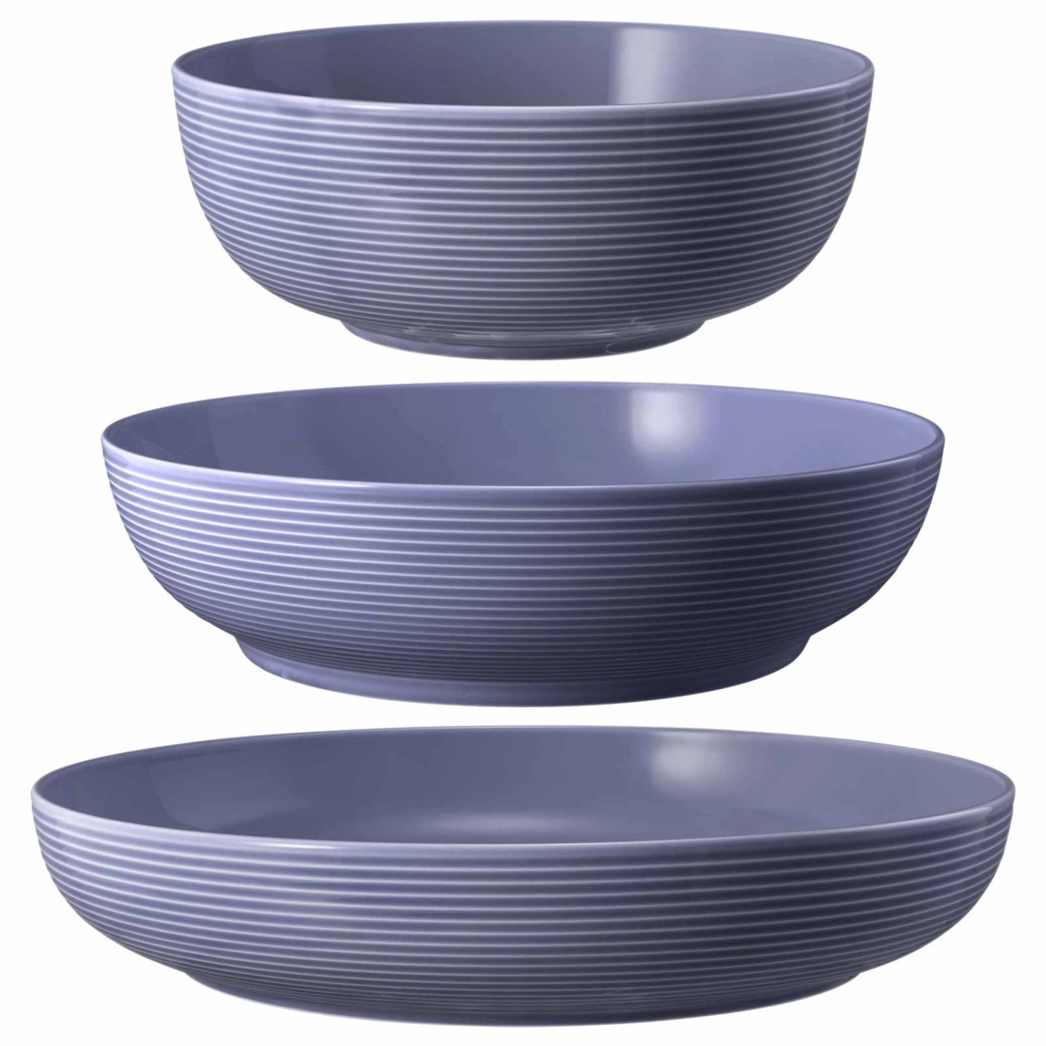 Seltmann Weiden Beat Coor Glaze Foodbowl Set 3-teilig Fliederblau günstig online kaufen