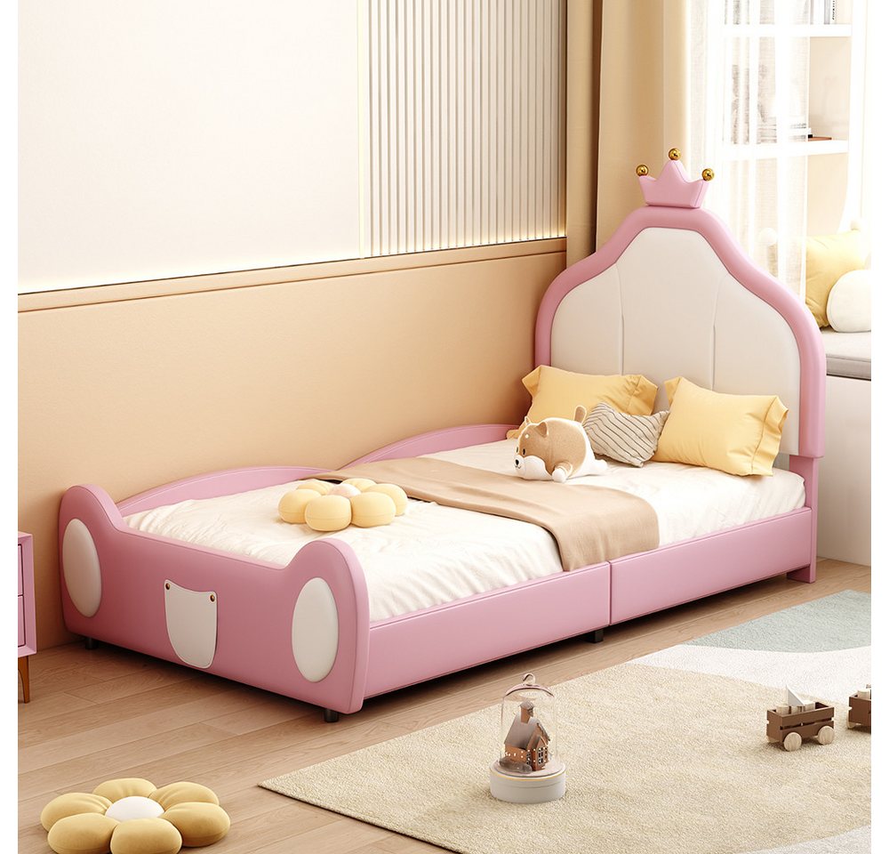 Sweiko Kinderbett Polsterbett, 90*200 cm, Kopfteil mit Kranzleiste, (kindli günstig online kaufen
