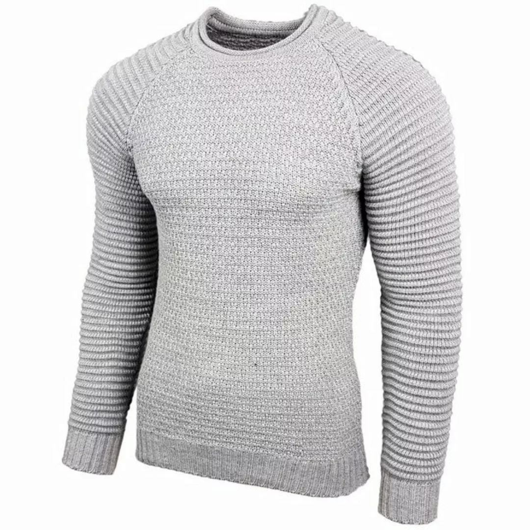 Baxboy Strickpullover Baxboy Strickpullover Herren Two Tone Rundhals Pullov günstig online kaufen